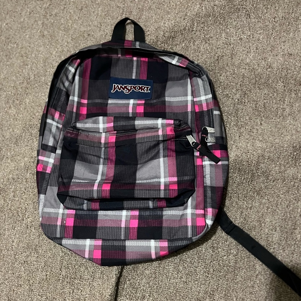 Jansport Backpack In Plaid Pattern Gem